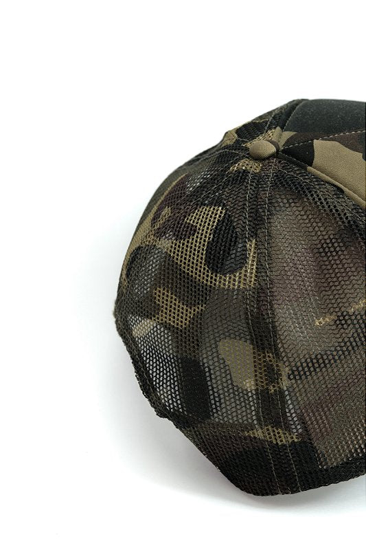 Boné Trucker Estruturado Camuflado