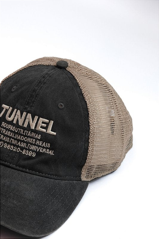 Boné Trucker Lavado Preto