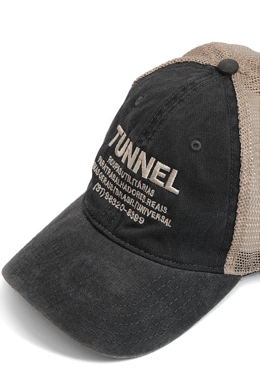 Boné Trucker Lavado Preto