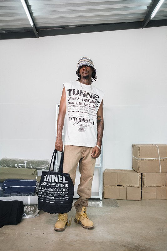 Regata Oversized Institucional Off White/Azul