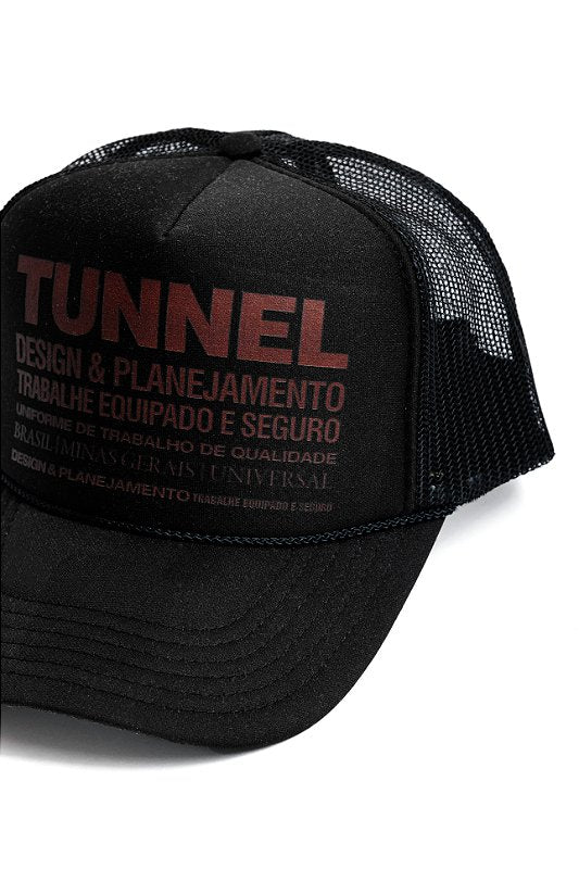 Boné Trucker Estruturado Preto/Marrom