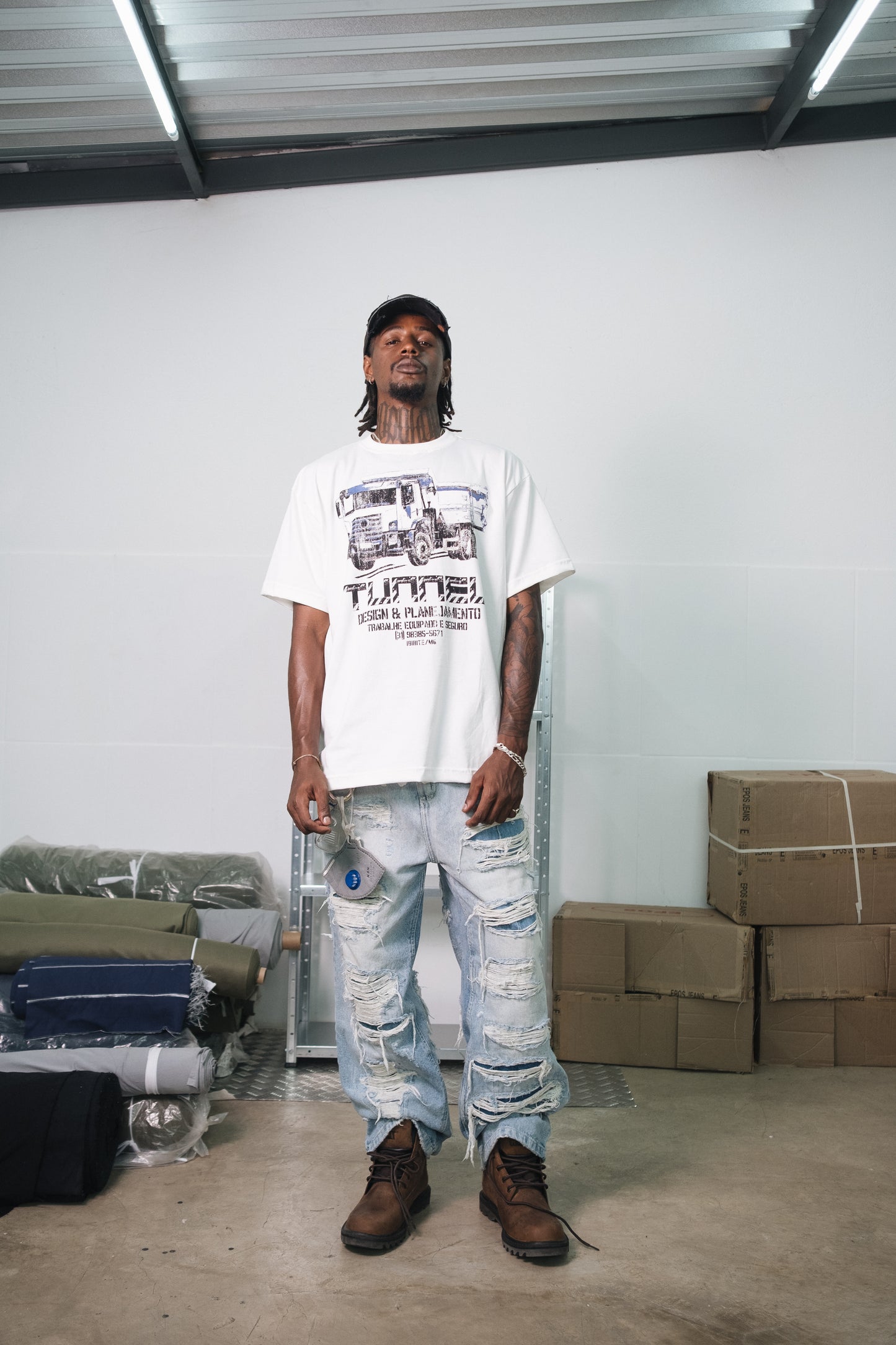 Camiseta Oversized Caminhão Off White