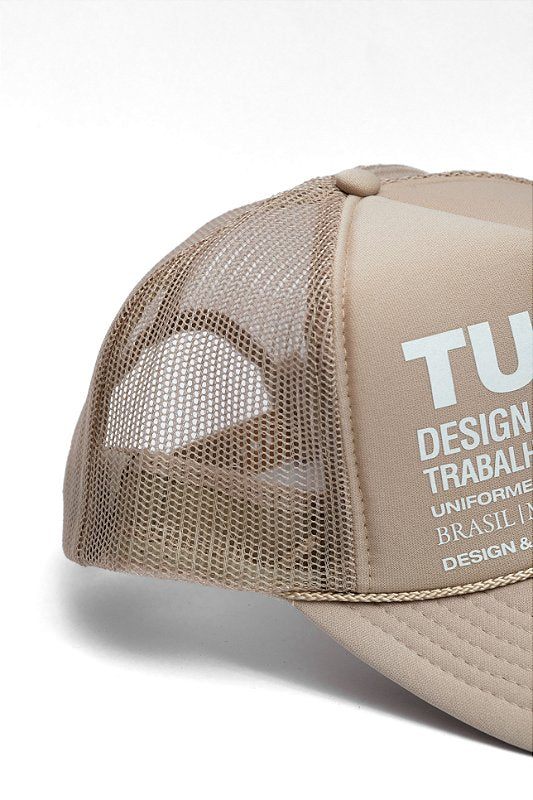 Boné Trucker Estruturado Bege