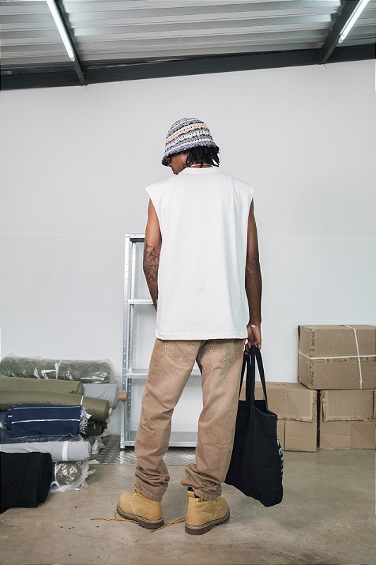 Regata Oversized Institucional Off White/Azul