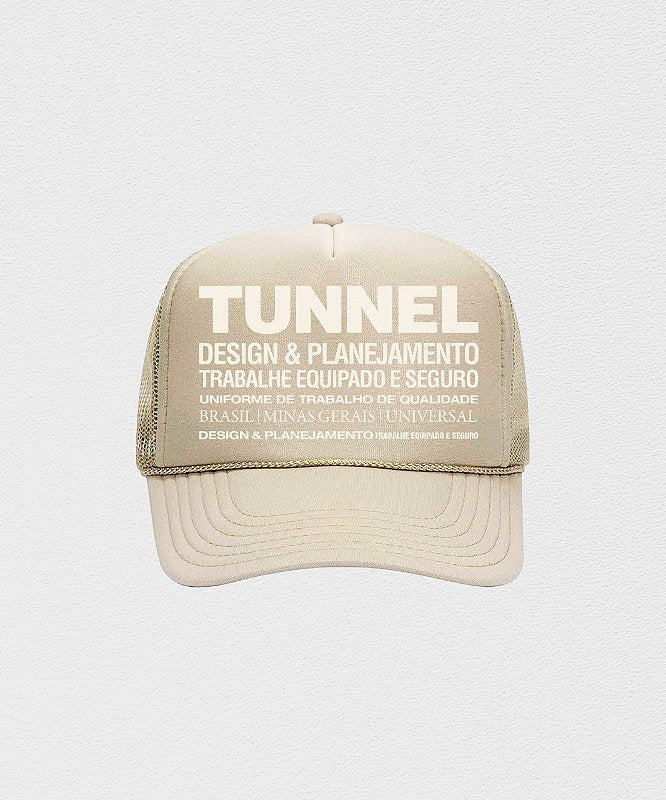 Boné Trucker Estruturado Bege