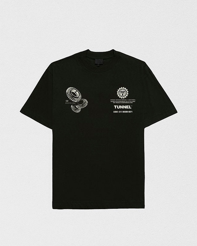 Camiseta Oversized Engrenagem Preta