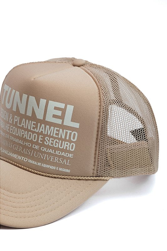 Boné Trucker Estruturado Bege