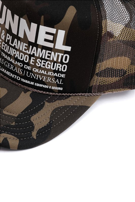 Boné Trucker Estruturado Camuflado