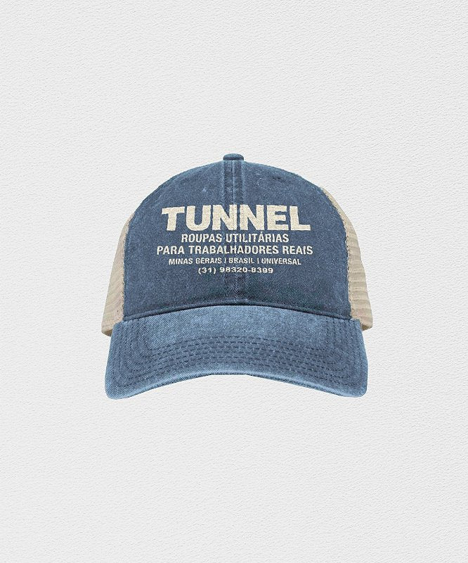 Boné Trucker Lavado Azul