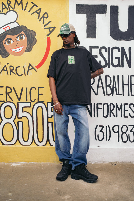 T-Shirt Oversized Identidade Preta