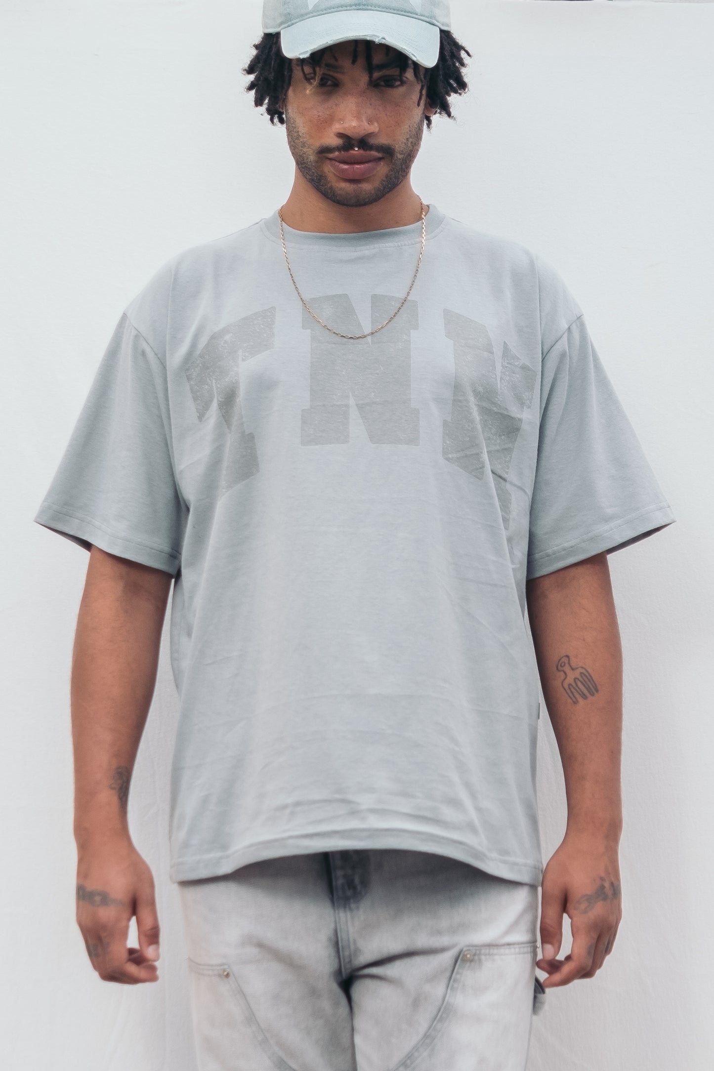 T-shirt Oversized Monocromatica TNN Cinza