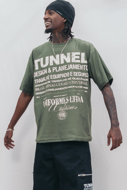T-shirt Oversized Institucional Verde