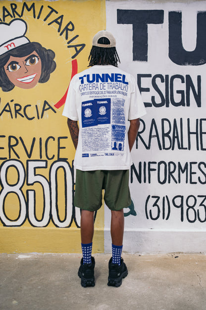 T-Shirt Oversized Ficha Técnica Carteira de Trabalho Off White