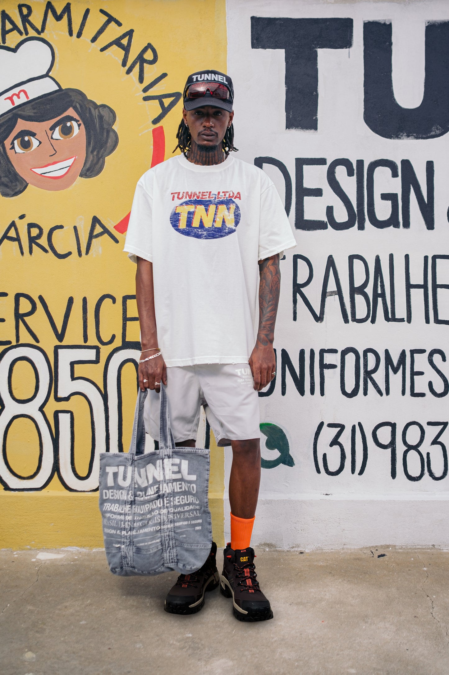 T-shirt Oversized BH Off White Vintage