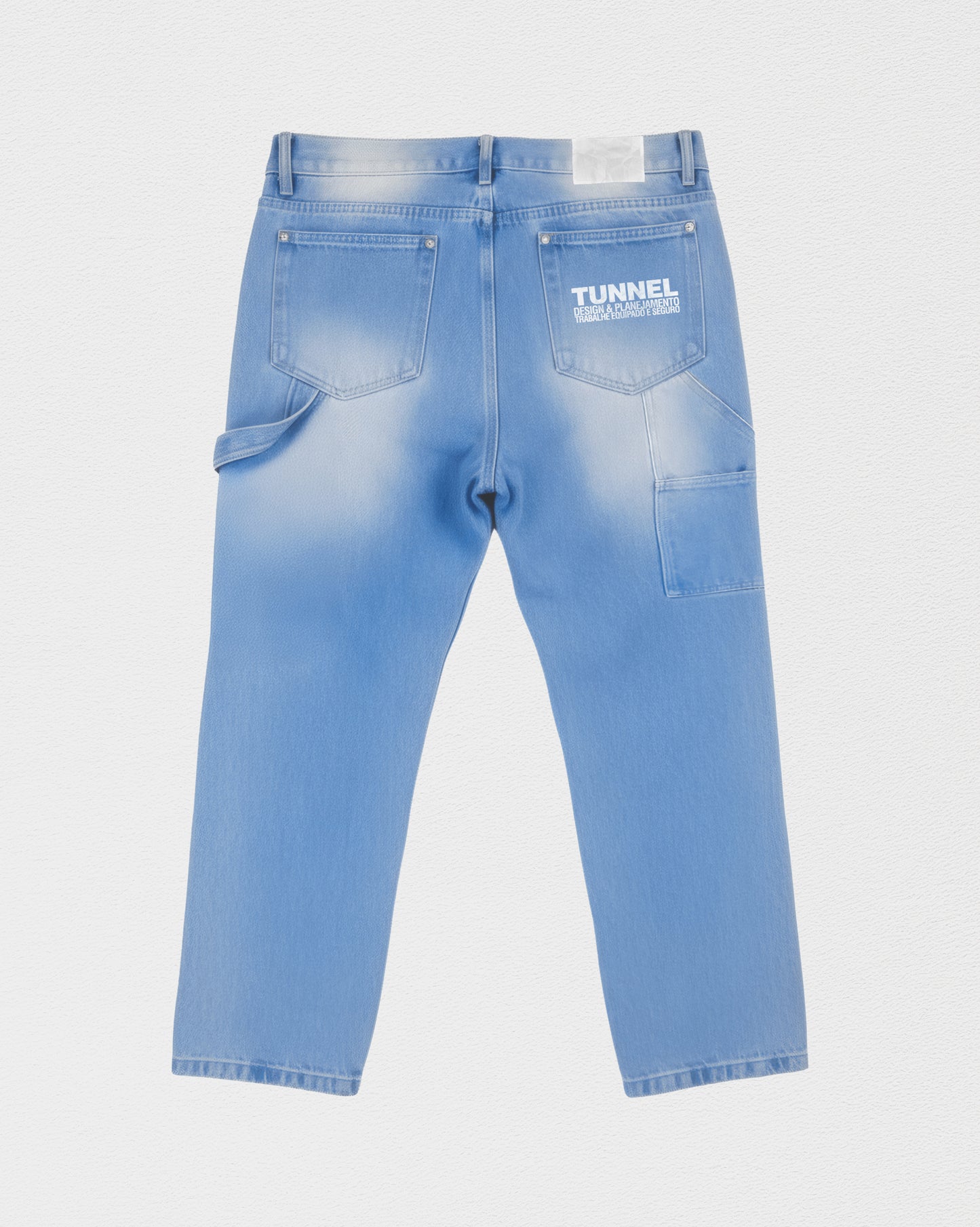 Calça Jeans Trabalhador Estonada Azul Clara
