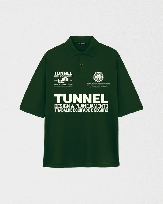 Camisa Polo Boxy Patrocínios Verde Militar