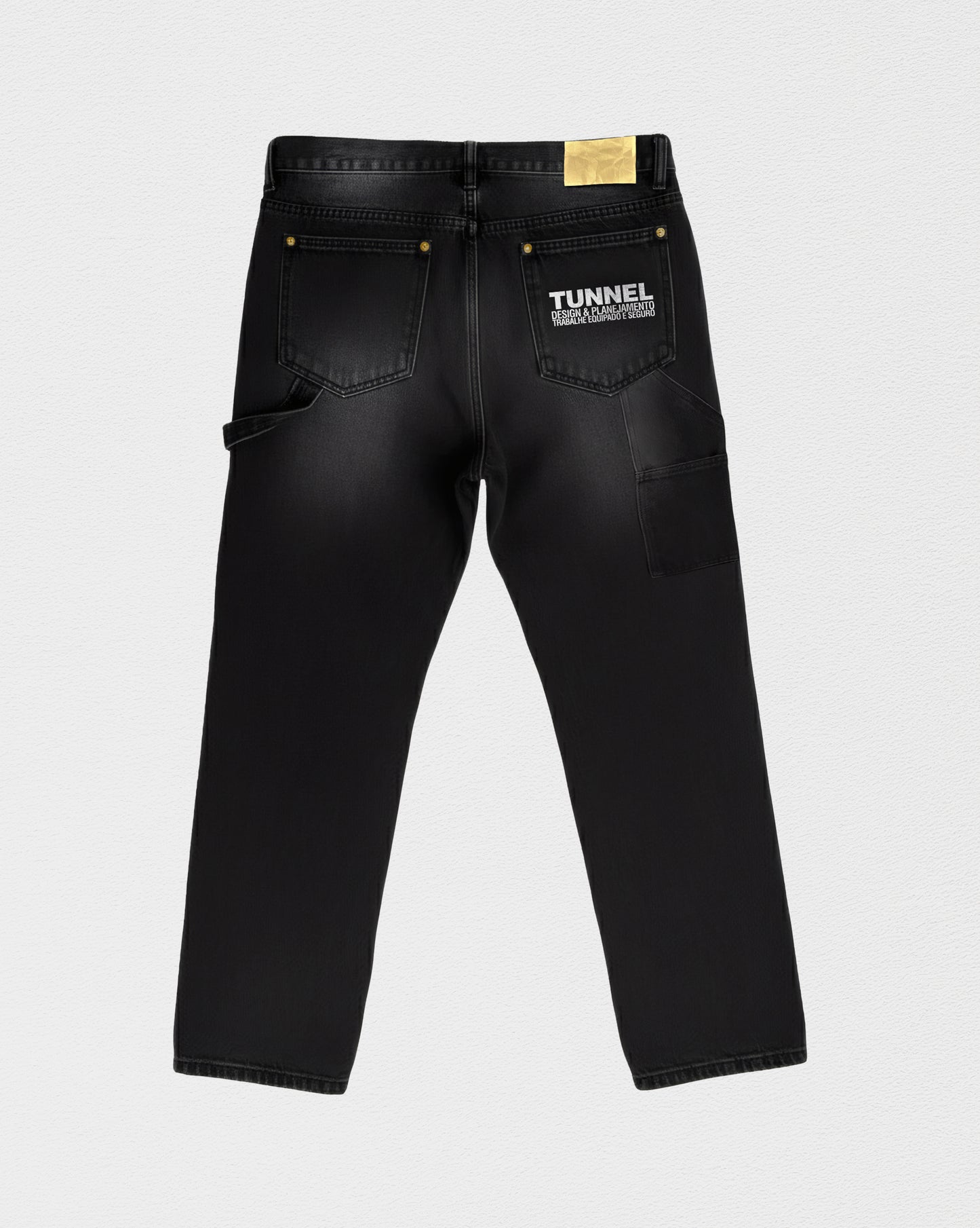 Calça Jeans Trabalhador Estonada Preto Estonado