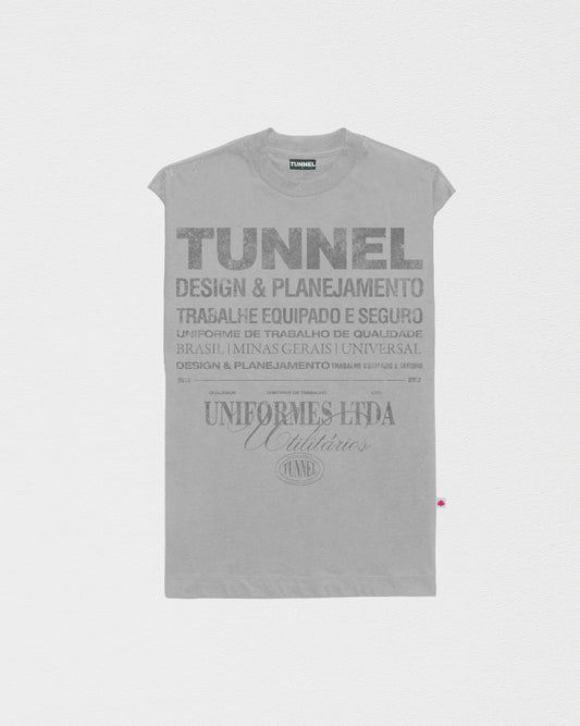 Regata Oversized Monocromatica Institucional Cinza