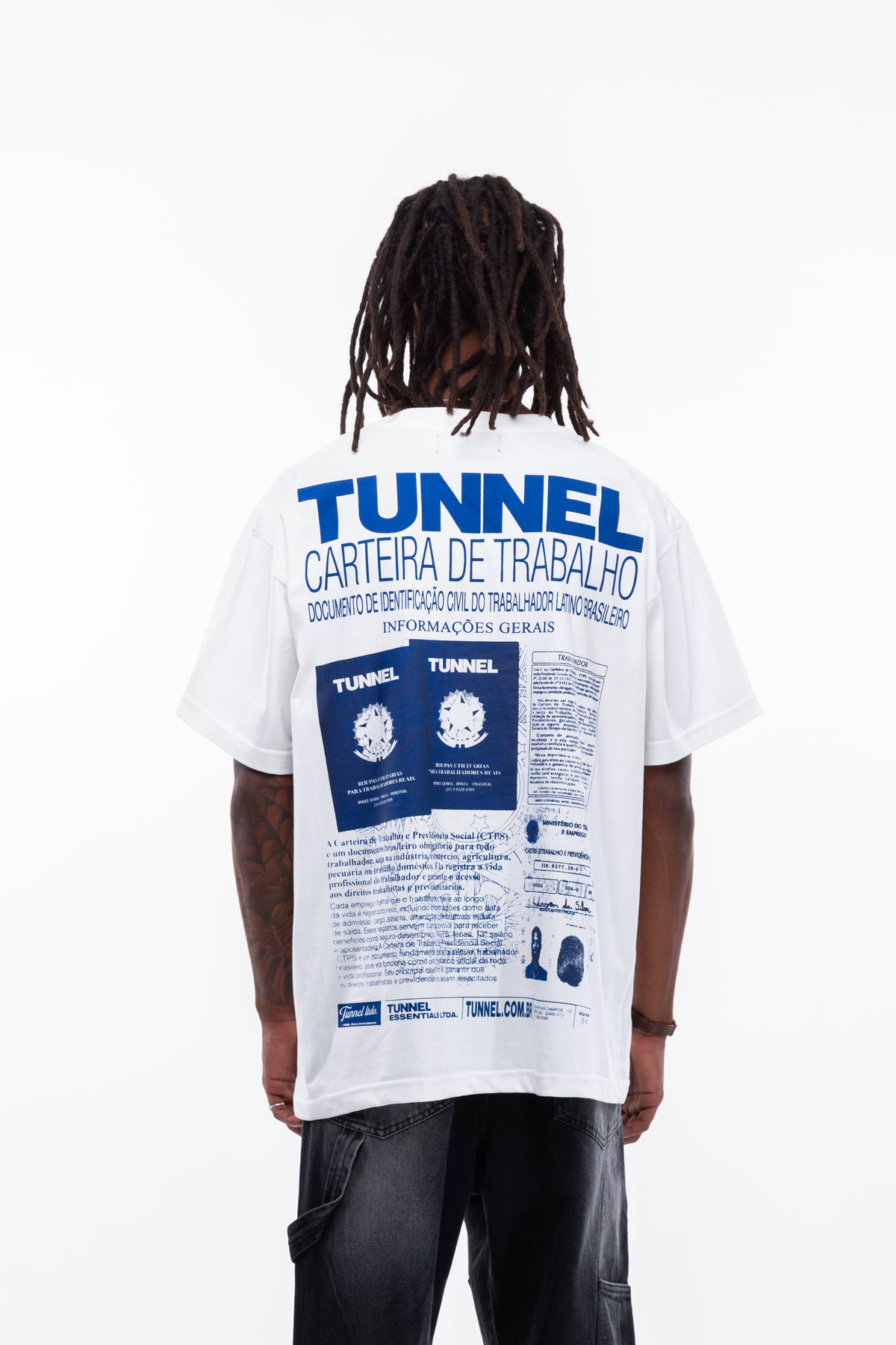 T-Shirt Oversized Ficha Técnica Carteira de Trabalho Off White