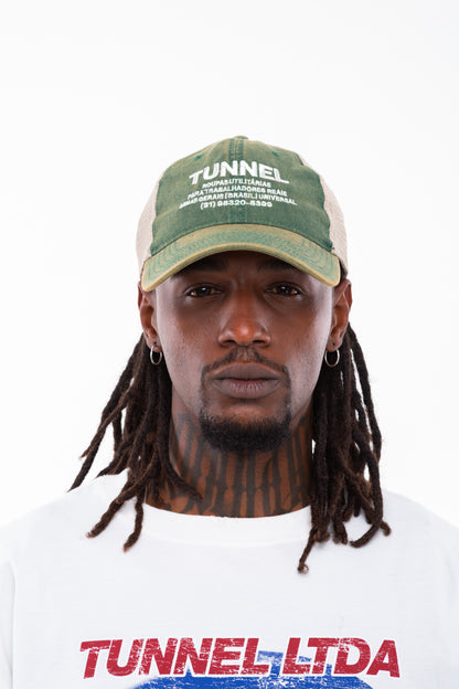 Boné Trucker Lavado Verde