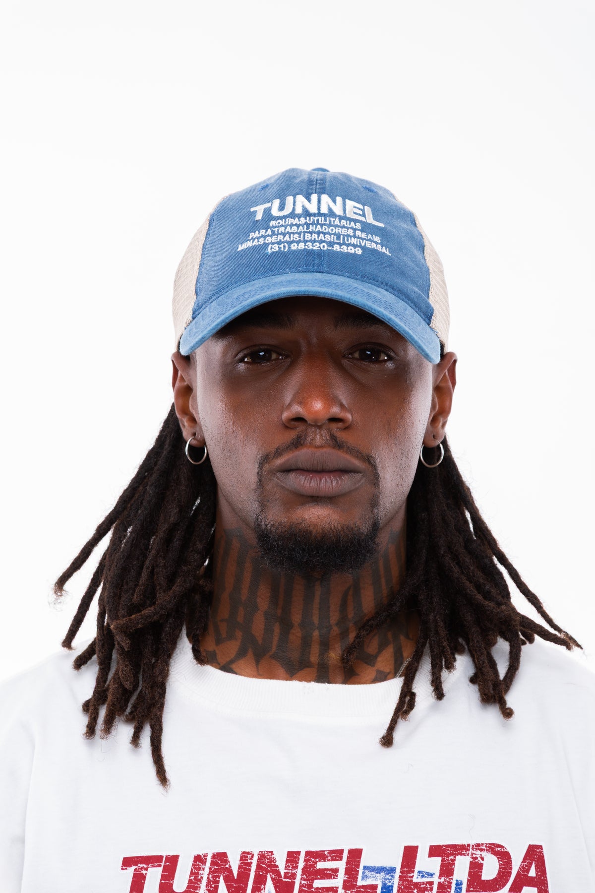 Boné Trucker Lavado Azul