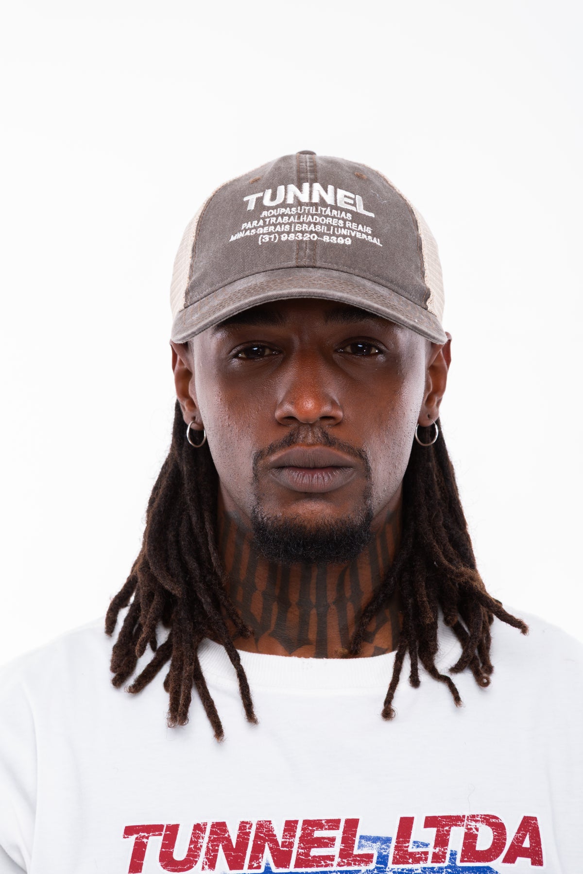 Boné Trucker Lavado Marrom