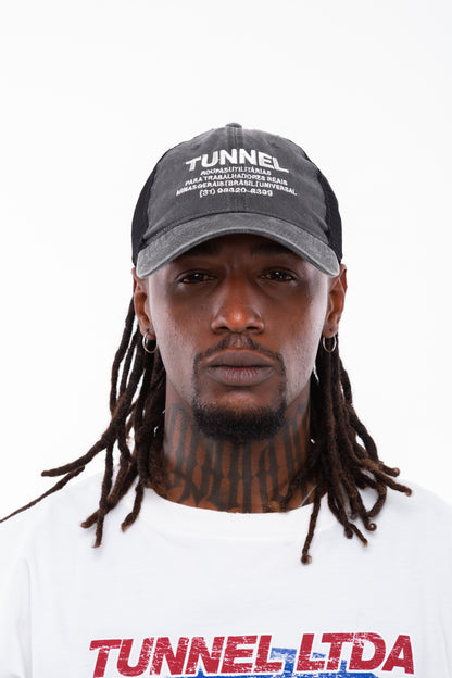 Boné Trucker Lavado Preto