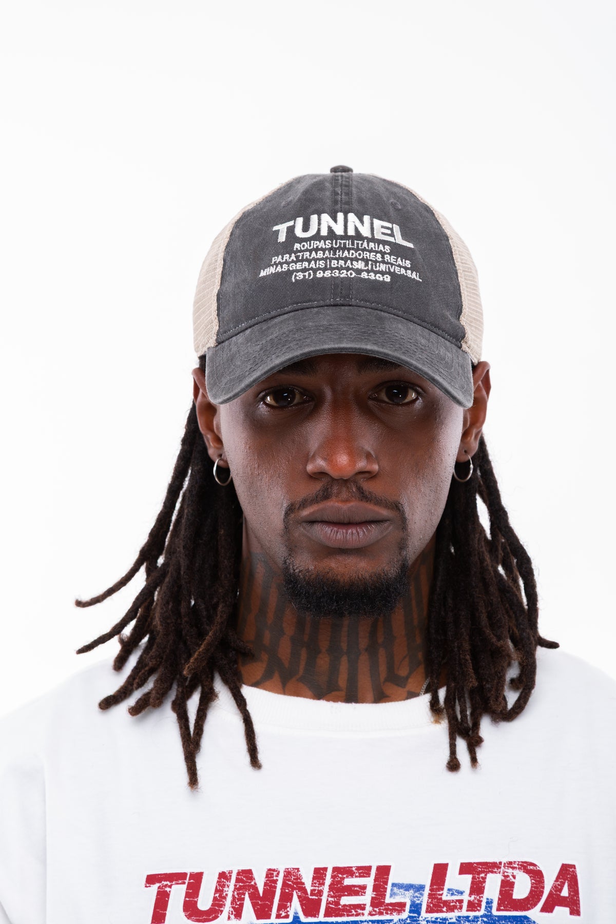 Boné Trucker Lavado Cinza