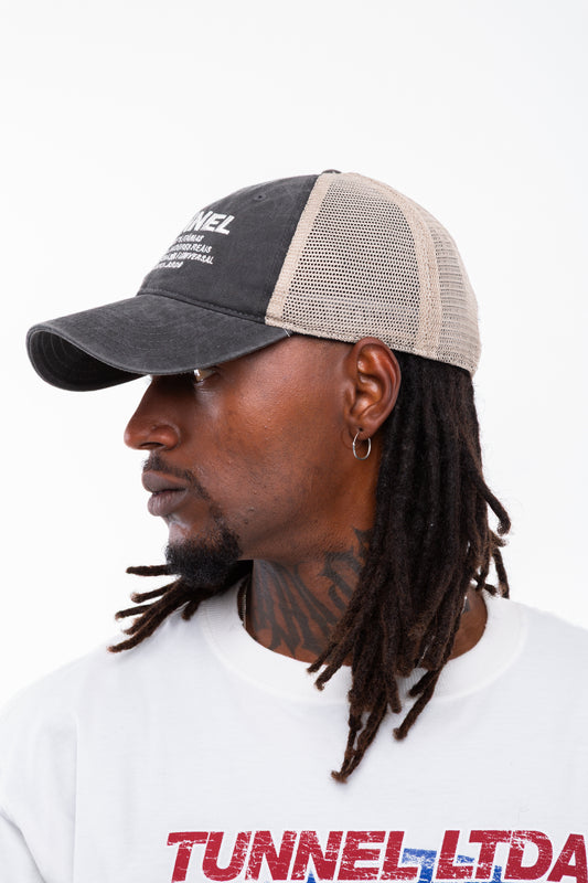 Boné Trucker Lavado Cinza