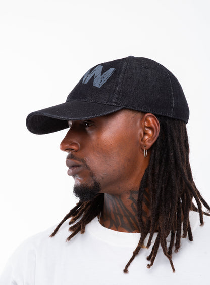 Boné Dad Hat Jeans Estonado Preto