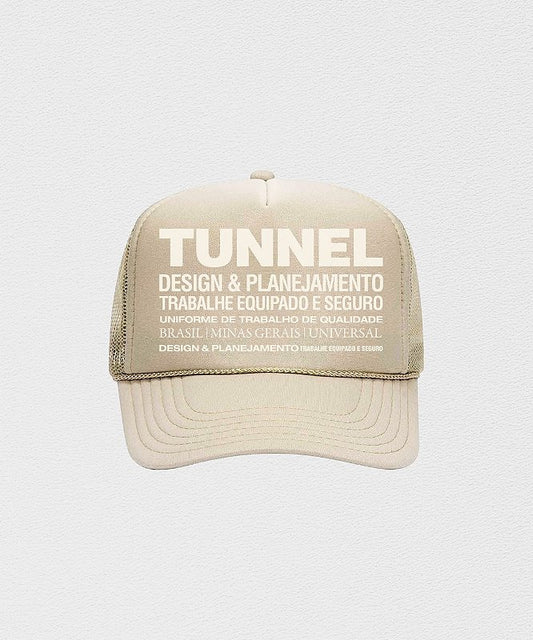 Boné Trucker Estruturado Bege