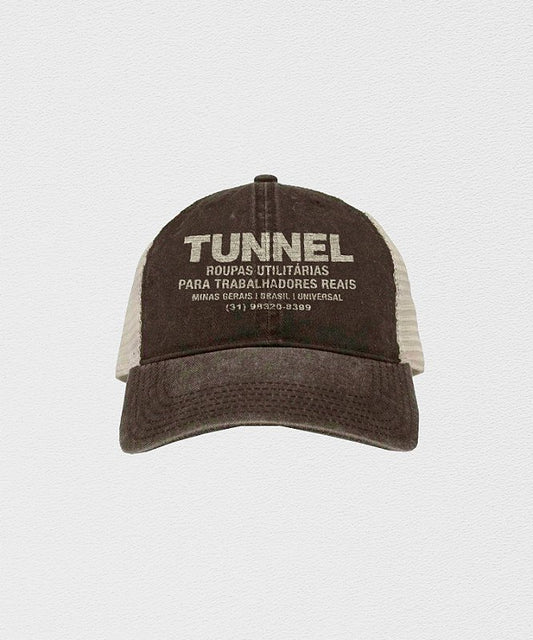 Boné Trucker Lavado Marrom