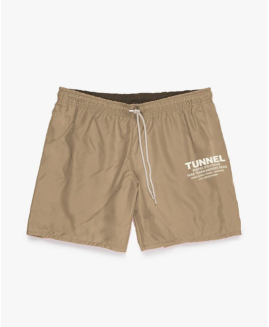 Short Praia Nylon Bege
