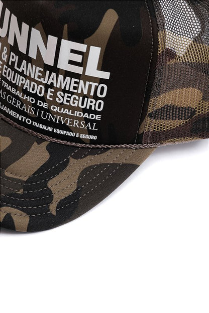 Boné Trucker Estruturado Camuflado