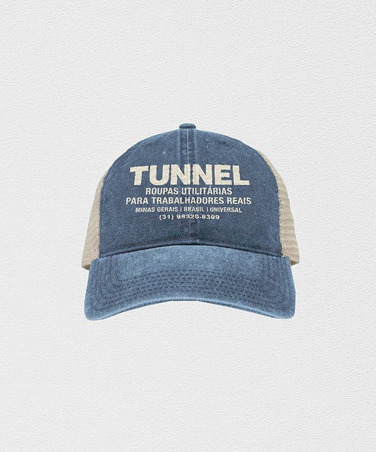 Boné Trucker Lavado Azul