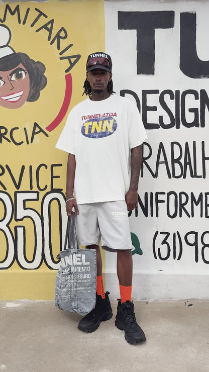 T-shirt Oversized BH Off White Vintage