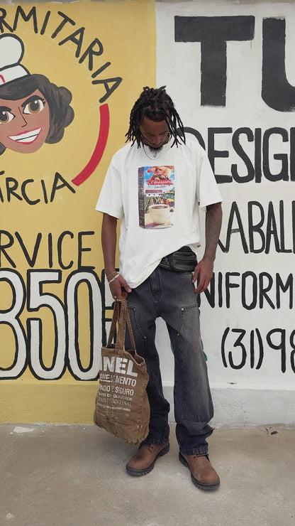 T-shirt Oversized Café Tunnel Off White