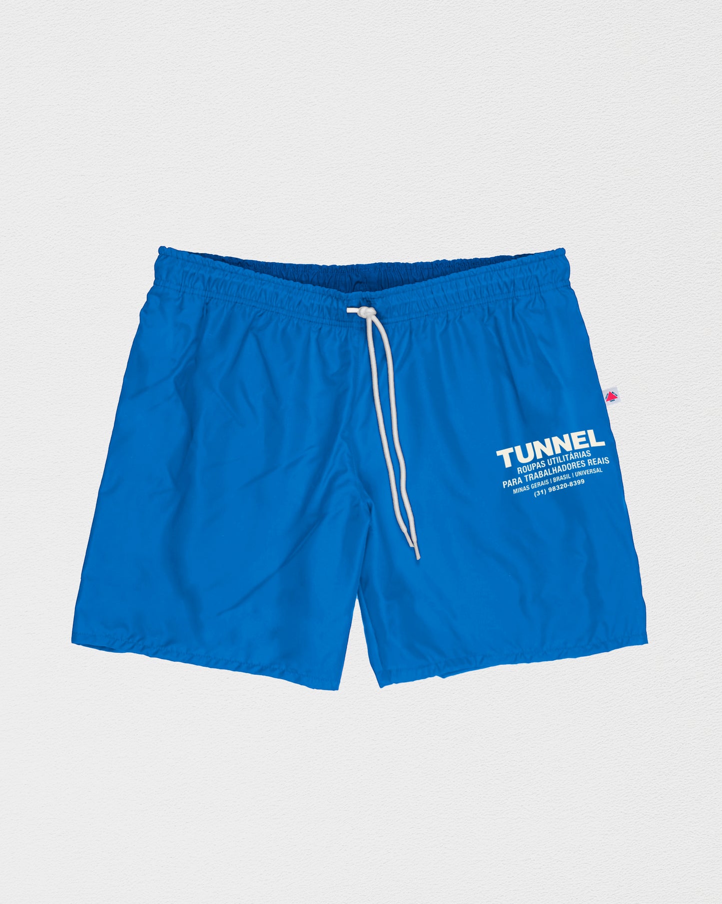 Shorts Praia Nylon Azul Piscina